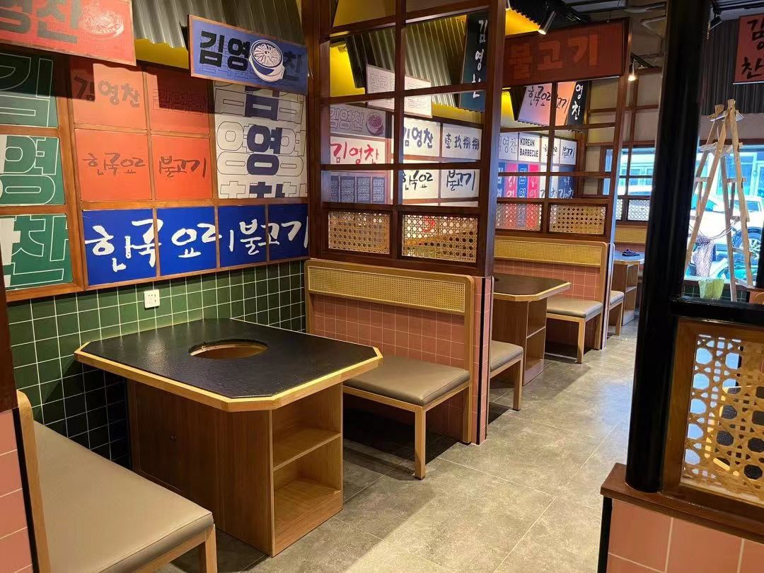 韓式自助烤肉桌子