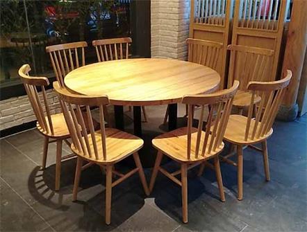 企業食堂飯店實木桌椅--歐璟格家具