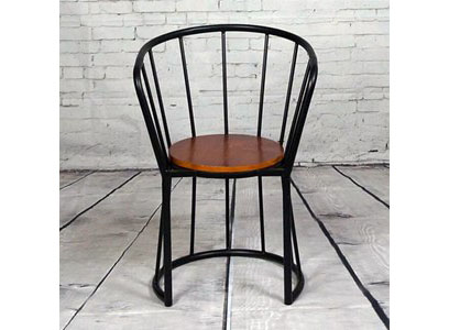 工業風家具餐椅 鐵藝縷空靠背餐椅 咖啡館創意圍
