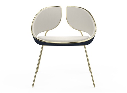 咖啡廳現代簡約不銹鋼創意椅子