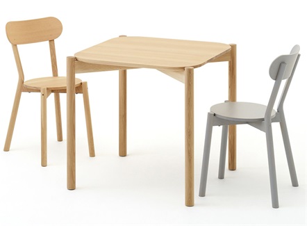 企業公司食堂2人位簡約實木餐桌椅
